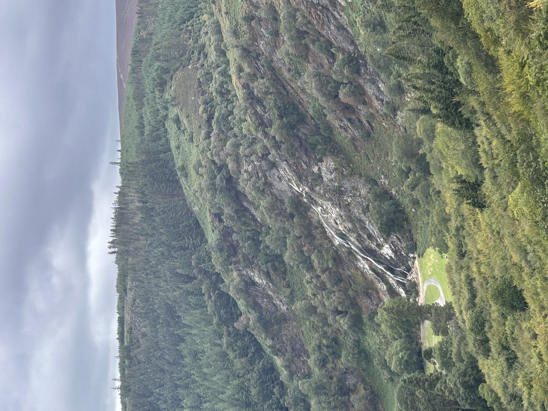 Powerscourt Waterfall from the Maulin side of the glen